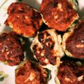 mayunaru's cooksnap of when they made 簡単！冷凍豆腐のピーマンの肉詰め.