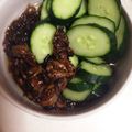 Doras's cooksnap of when they made もずく酢で鰻肝のうざく.