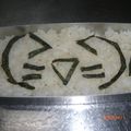ちびーずママ's cooksnap of when they made ★キャラ弁♪迫力の顔文字弁当　*Ｙｍ*.