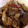 Jin&Masa's cooksnap of when they made 豚バラ肉とこんにゃくと牛蒡うま味炒め.