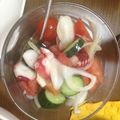 tomocorn's cooksnap of when they made タコとキュウリとトマトのマリネ.