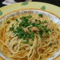ノリサン's cooksnap of when they made 話題入り♡簡単！明太子とネギの冷製パスタ.