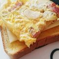 aka_ppa's cooksnap of when they made 朝のジャガイモ・オムレツ・トースト。.