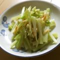 きらり流れ星's cooksnap of when they made ブロッコリーの茎と桜海老の塩レモン炒め.