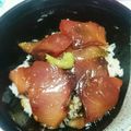 ７２３'s cooksnap of when they made ブリの漬け丼　ニンニク醤油かけ。。。.