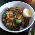 ナムリ's cooksnap of when they made にらと挽肉のあんかけご飯.