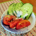 ワインパープル's cooksnap of when they made ＊簡単＊胡瓜とトマトのサラダ＊.