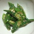 苺じゃけん's cooksnap of when they made オクラのごま和え♪ 調味料１つで！.