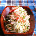 しやわし's cooksnap of when they made もやしとかいわれ大根の昆布茶和え.