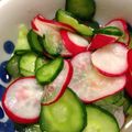 ぽんぽろりん's cooksnap of when they made 甘酸っぱい♪胡瓜と二十日大根の甘酢漬け♡.