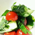 ゆうゆう７２７'s cooksnap of when they made トマト青紫蘇きゅうりのごま油サラダ.