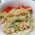 syrup127g's cooksnap of when they made ヘルシーまぜまぜ肉味噌うどん.
