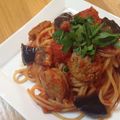 spicyhum29's cooksnap of when they made パルマ産黒豚サルシッチャのラグーのパスタ.