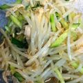 船橋亭's cooksnap of when they made 鶏ささみ もやし キュウリの からし和え.