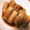 水飲み場's cooksnap of when they made 豆腐の豚バラ巻き✿～照り焼きソースで～✿.