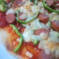 ☆はるの's cooksnap of when they made フライパンと餃子の皮で簡単ピザ.