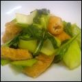 麻's cooksnap of when they made チンゲン菜と油揚げの炒め物.