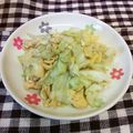 龍青空ママ's cooksnap of when they made シンプルに、キャベツと卵いため.