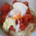 レンコンママ's cooksnap of when they made 氷トマトのぶっかけそうめん.