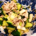 しょー☆'s cooksnap of when they made 豚とたたききゅうりのピリ辛胡麻和え.