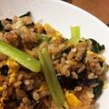 ふみかちょ's cooksnap of when they made 小松菜と魚ソーセージのりのり♪チャーハン.