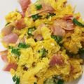 ♡キイロイトリ♡'s cooksnap of when they made スクランブルエッグinオクラ&チーズ.