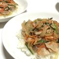 デークス's cooksnap of when they made 豚肉とニラのみそ炒め☆どんぶり.