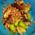 ふゆまつ's cooksnap of when they made 挽肉と茄子とピーマンの大葉味噌炒め.