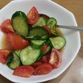 redrvr's cooksnap of when they made 5分で出来るキュウリとトマトのあえもの.