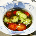 Haru Haru's cooksnap of when they made きゅうりとトマトのもずく酢和え.