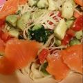 りょく♪'s cooksnap of when they made スモークサーモンとアボカドの冷製パスタ.
