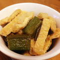 sonchorn's cooksnap of when they made 【簡単】オクラ、油揚げのつゆ甘酢和え.