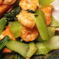 kally105's cooksnap of when they made 簡単！エビと小松菜の香草炒め☆*。.