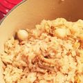 ko4ka's cooksnap of when they made ルクルーゼで作るホタテの炊き込みご飯。.
