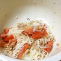 ㋯㋛㋽㋸♬♪'s cooksnap of when they made 早ウマ♪塩レモンdeツナトマトそうめん.