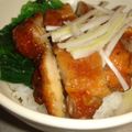 わたしんち。's cooksnap of when they made 鶏肉とほうれん草のウマウマ丼.