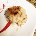 Lily253's cooksnap of when they made 鮭フレークの粉チーズ焼きおにぎり♩.