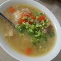 ぱる555's cooksnap of when they made 鶏肉ほろほろ～な　参鶏湯風簡単スープ.