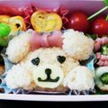 YesYU's cooksnap of when they made ♡簡単♡リボンくまさん キャラ弁♡弁当.