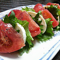 kira_pika1's cooksnap of when they made トマトと豆腐と大葉のカプレーゼ風.