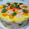 デリこ's cooksnap of when they made ひな祭りのケーキ風押し寿司.