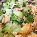 浩兵衛's cooksnap of when they made 鮭のハラスとチンゲン菜の中華炒め.