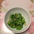 puppygrace's cooksnap of when they made ゴーヤの胡麻油酢の物.