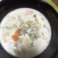 eccoroco5's cooksnap of when they made あっさりミルクスープ。牛乳消費に！.