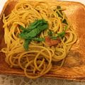 komugiko4's cooksnap of when they made アスパラベーコンバター醤油パスタ.