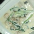 suzukizm's cooksnap of when they made 小松菜とむきエビのミルク煮.