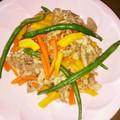 パフェ☆'s cooksnap of when they made 簡単！コリンキーといんげんのカラフル炒め.