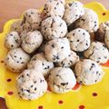 しみかの's cooksnap of when they made ノンバター簡単ゴマのころころクッキー.