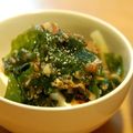 みぎわ's cooksnap of when they made さらにｻｯﾊﾟﾘ！ﾜｶﾒ冷奴♪.