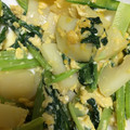 わく智's cooksnap of when they made お弁当に！小松菜とじゃがいもの卵とじ◎.